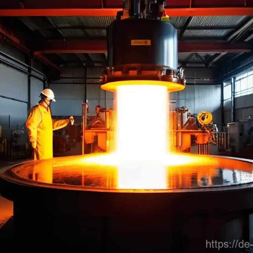 열처리 기법과 경도 조절 - **Image Prompt: The Metamorphosis of Metal**
    A dramatic, cinematic shot showcasing a glowing hot...