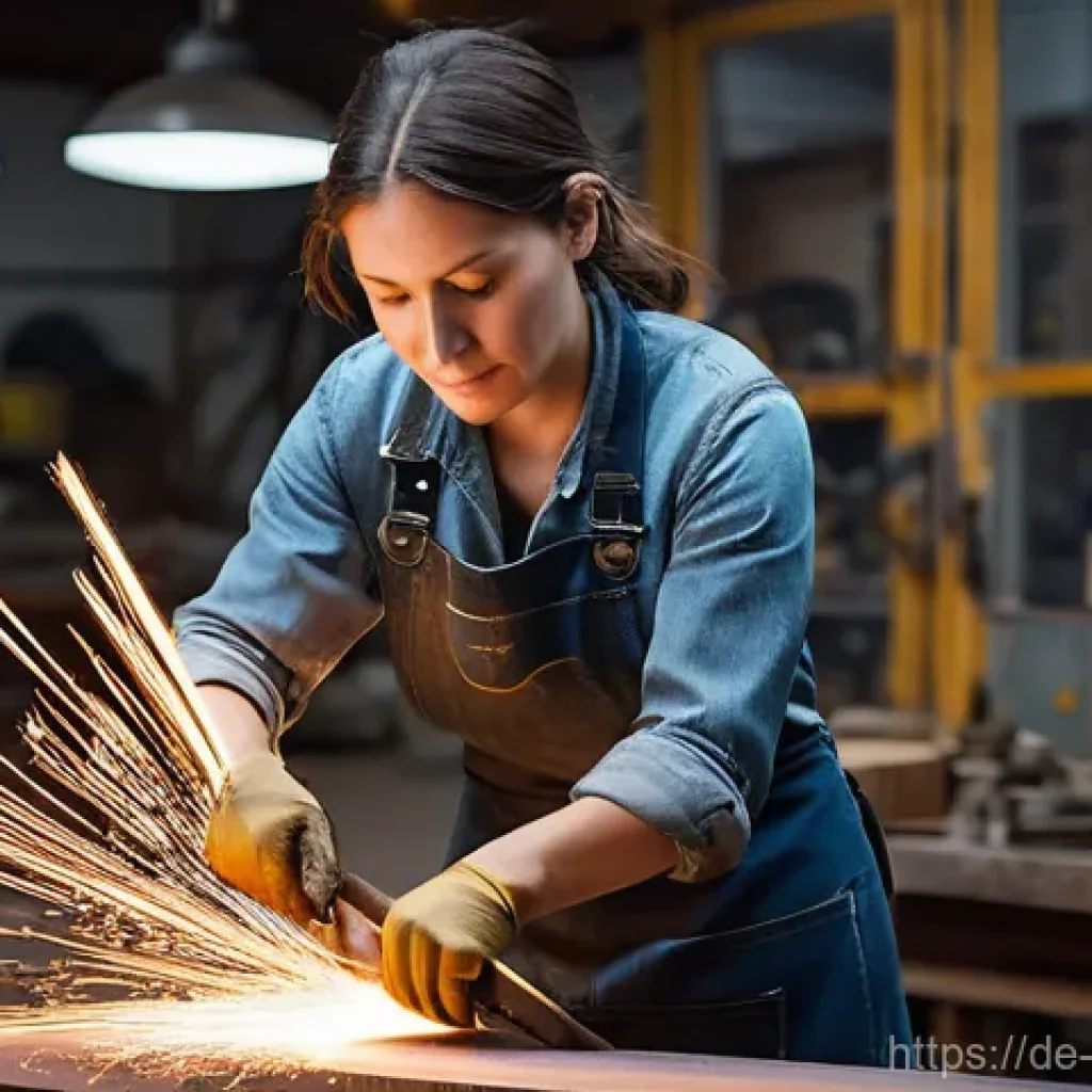 금속공예 크라우드 펀딩 성공 사례 - **Prompt 1: Passionate Metal Artist in Workshop**
    A wide shot capturing a skilled female metal a...