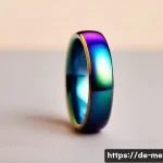 티타늄 공예 기술 - **Prompt 1: Iridescent Titanium Ring**
    "A macro shot of an exquisitely crafted titanium ring, sh...